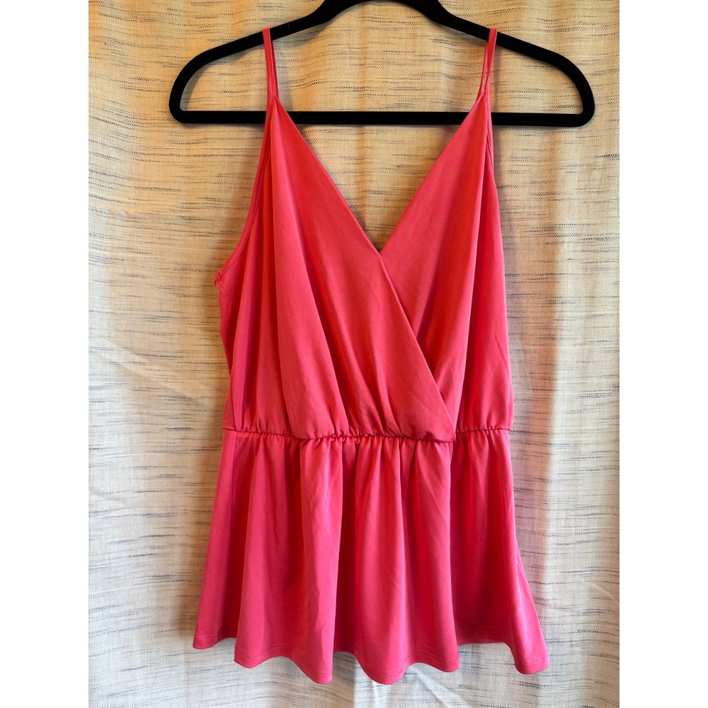 Express Women Pink Surplice V-Neck Peplum Cami Top NWT Size S 06374763 2242